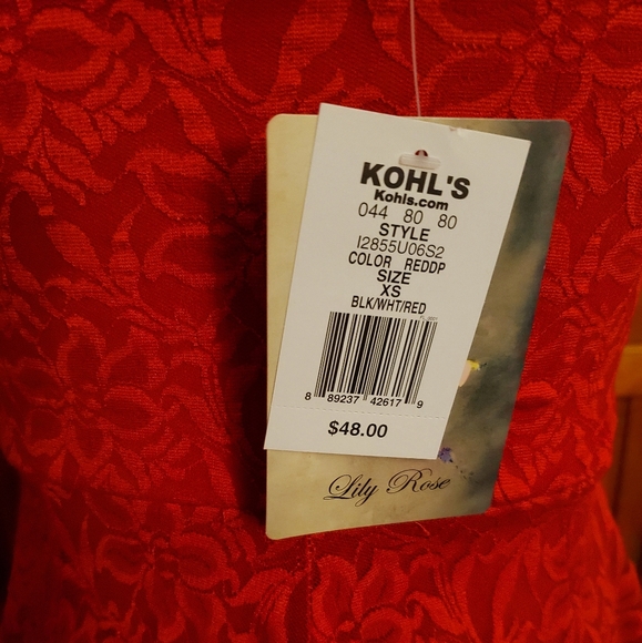 ❤ Red Dress by Lily Rose. NWT. Perfect for Valentines Day! - Picture 4 of 7